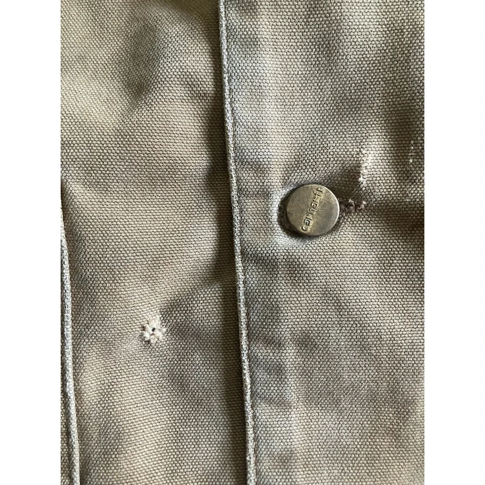 Carhartt Blanket Detroit Lined Canvas Chore Work Jacket 46 USA Made Pockets VTG